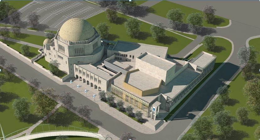 Exterior overview of The Temple – Tifereth Israel