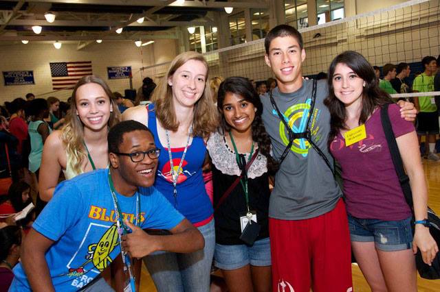 first-year students at orientation activities