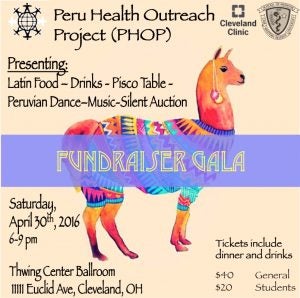 Peru Health Outreach Project fundraiser gala flyer