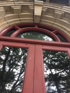 Photo of a red door