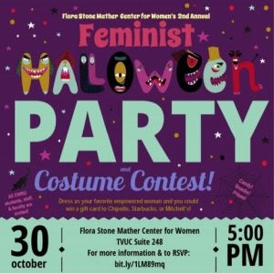 Second annual Feminist Halloween Party and Costume Contest flyer