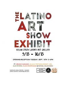 Hispanic Heritage Month art exhibit flyer