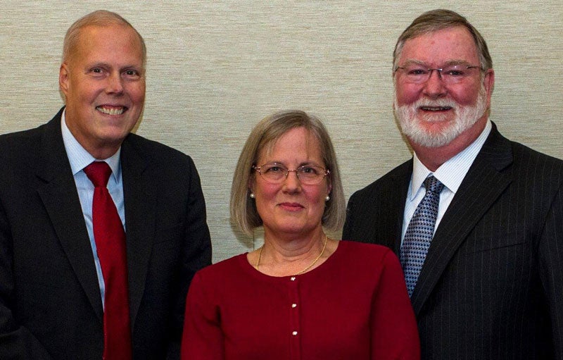 Higley Fund's Bruce and Sharon Higley with Mandel School Dean Cleve Gilmore