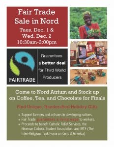 Holiday Fair Trade Sale flyer