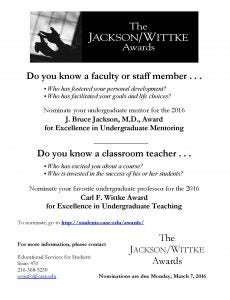 Wittke/Jackson 2016 call for nominations flyer
