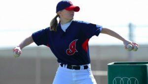 Justine Siegal pitching