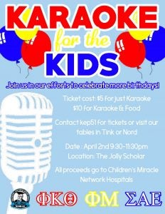 Karaoke for the Kids flyer
