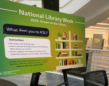 National Library Week sign