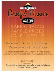 MEDLIFE Benefit dinner flyer
