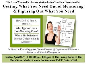 Asian Women Faculty Association mentoring event