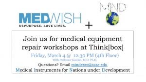 Medical Instruments for Nations Under Development  workshop flyer
