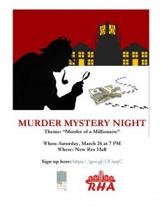 Murder Mystery Night flyer