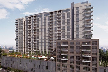 Exterior of One University Circle apartment complex