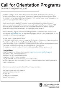 Orientation Programs flyer