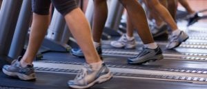 People on treadmill
