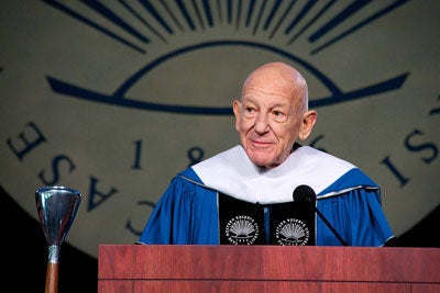 Photo of Peter B. Lewis at CWRU commencement