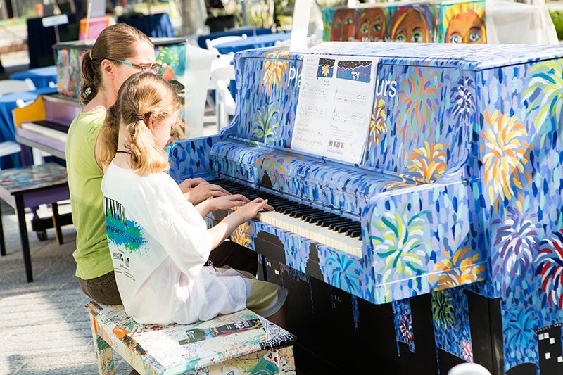 Piano at Play Me, I'm Yours at CWRU