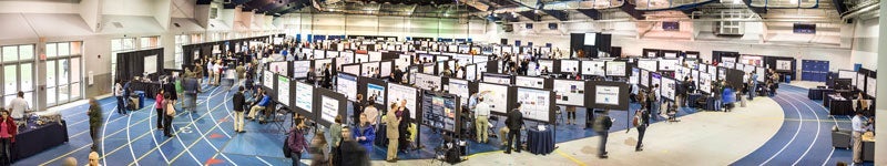 a panoramic view of Research Showcase at CWRU