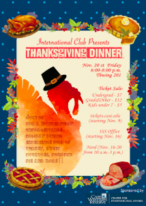 American Thanksgiving dinner flyer