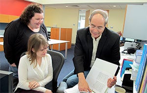 Mark Singer CWRU with students