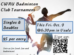 Badminton tournament flyer