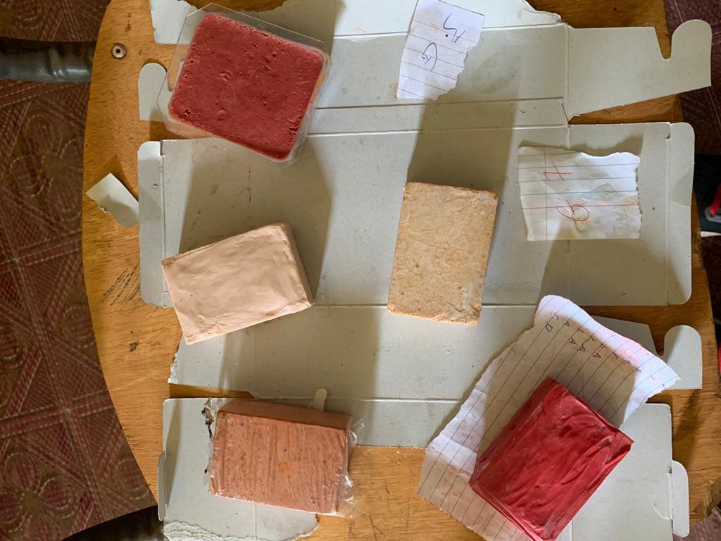Photo of soaps created by the high school students