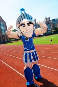 CWRU Spartan on football field