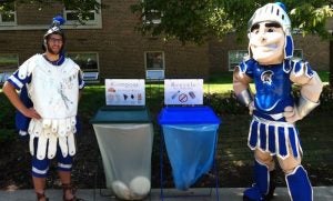 The Spartan and Spartie with recycling bins
