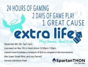 SpartanTHON "Extra-Life" Tournament flyer