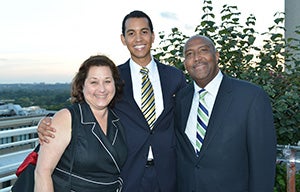 Anton Spencer and his parents