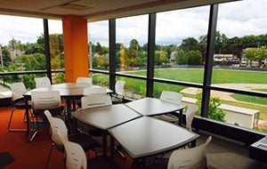 Study room in new residence hall