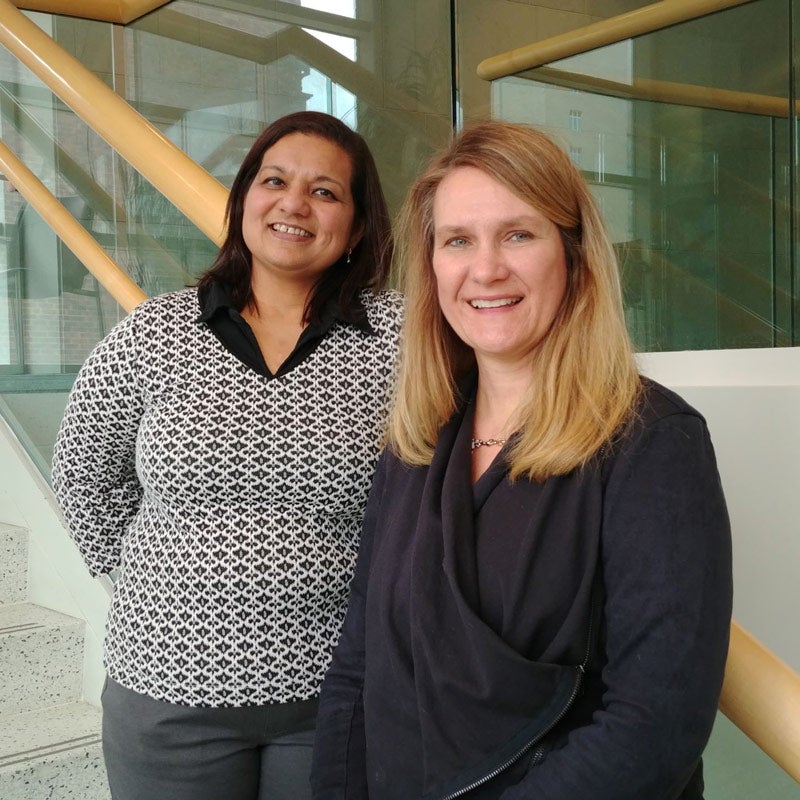 Photo of Sudha Iyengar and Loretta Szczotka-Flynn