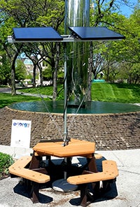 Solar Powered charging table