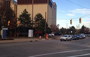 Traffic light at Adelbert Road and Circle Drive