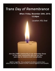 Trans Day of Remembrance flyer