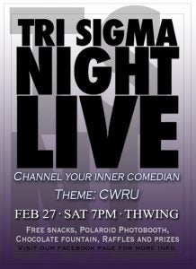 Tri Sigma Night Live flyer