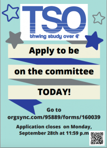 THwing Study Over Committee application flyer