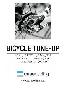 Case Cycling tune up event flyer