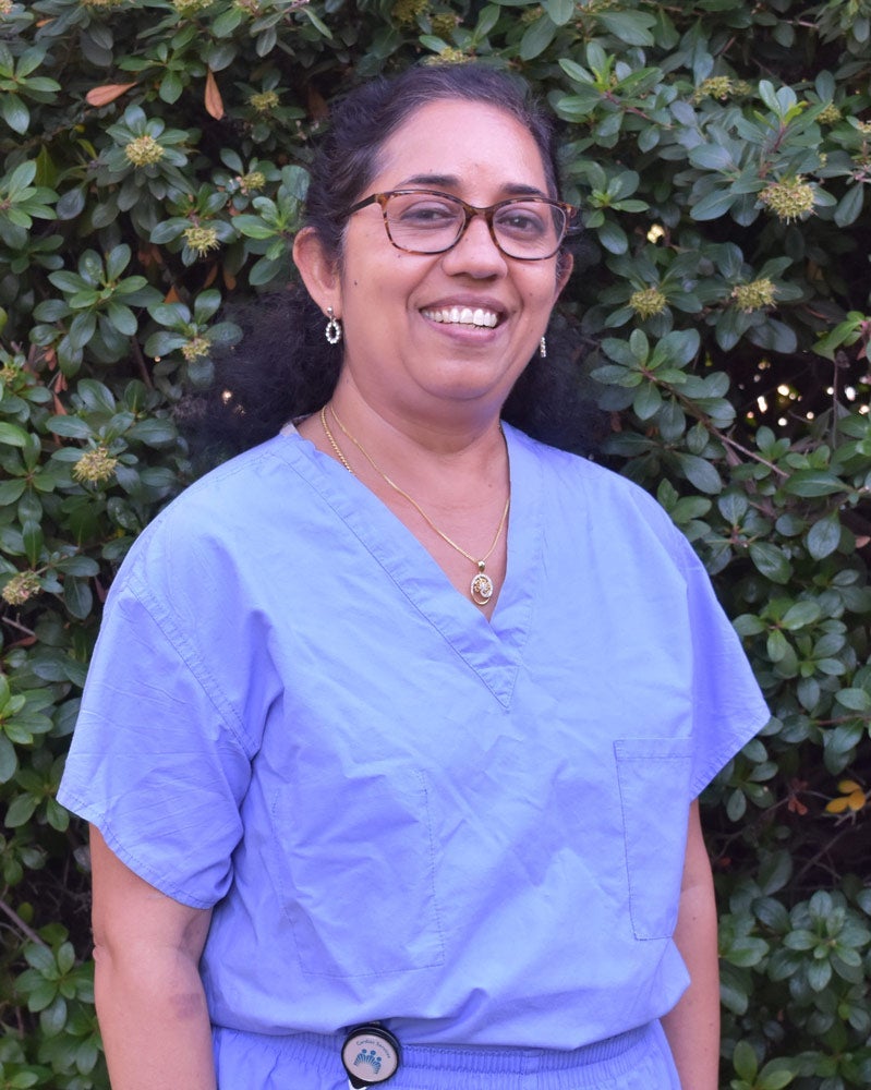 Photo of Uma Vadlakonda in scrubs