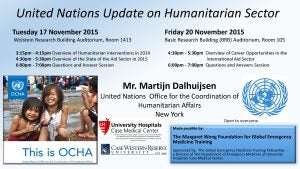 United Nations Office for the Coordination of Humanitarian Affairs event flyer