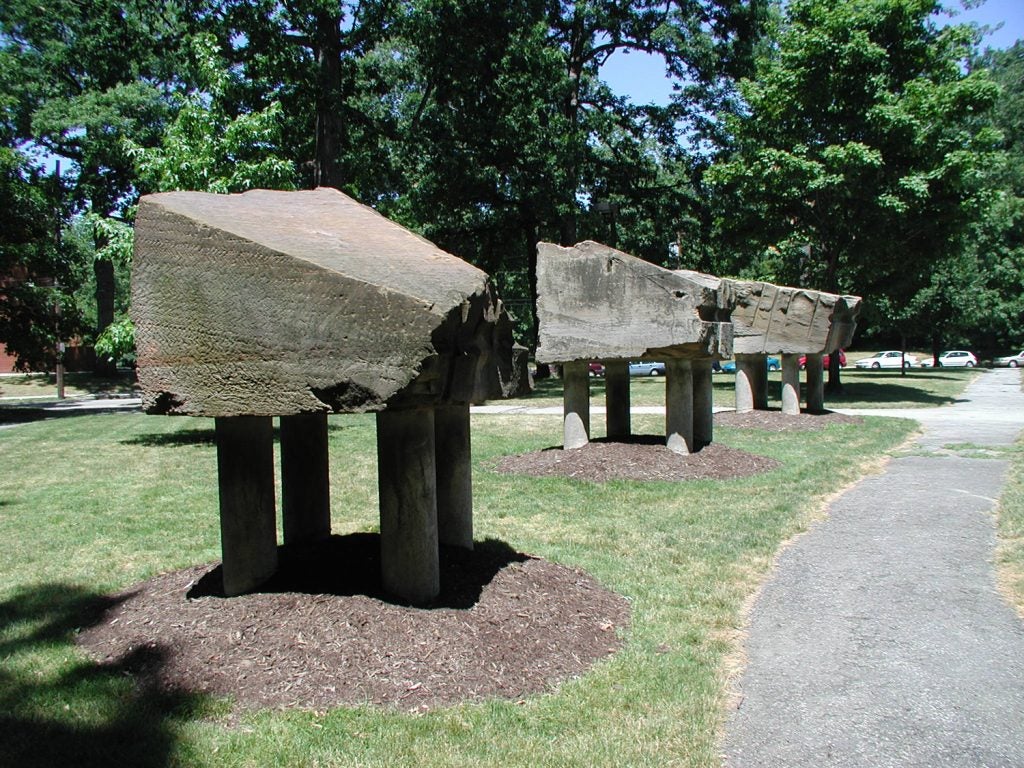Unstable Tables sculpture CWRU