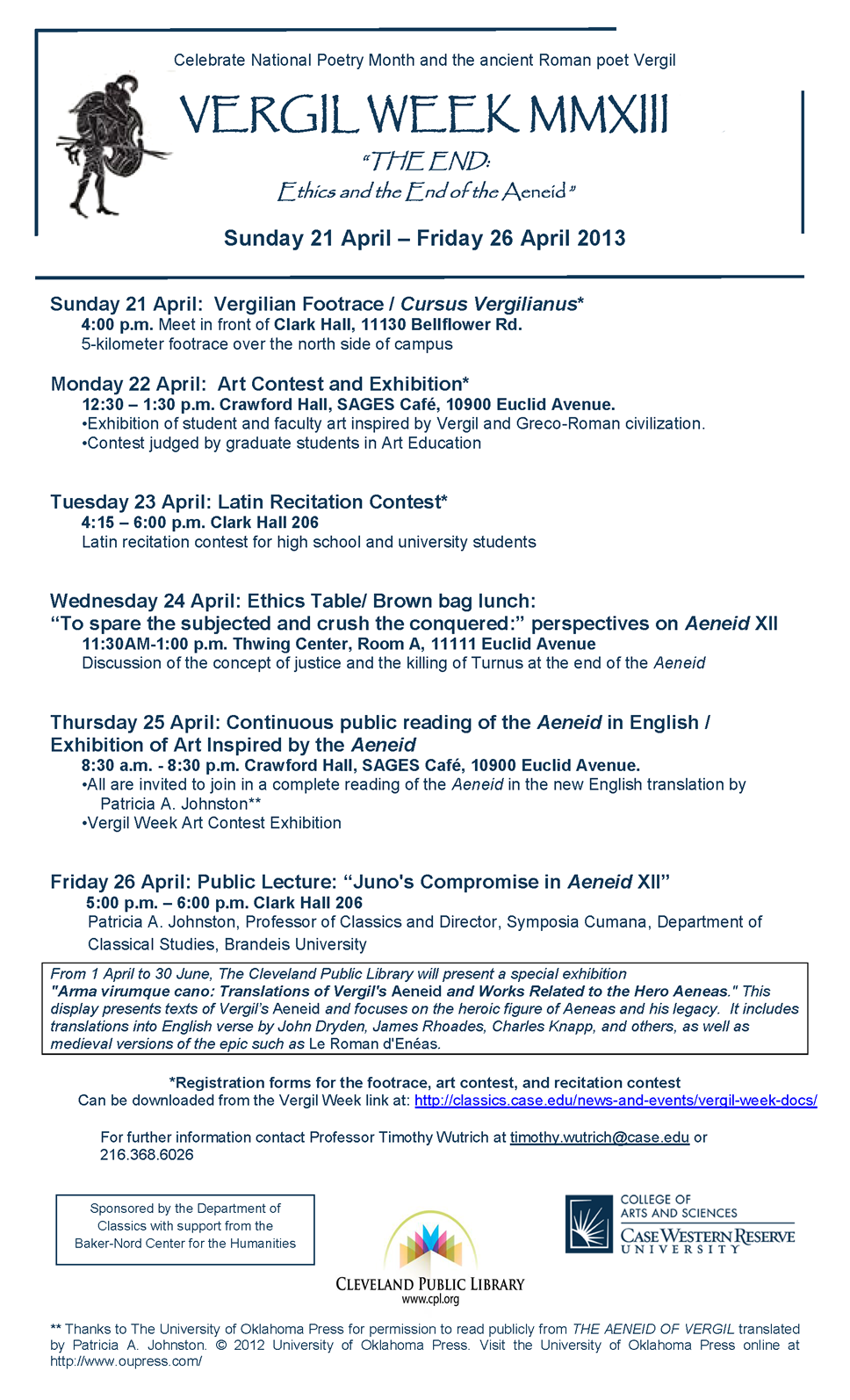 flier for Vergil Week