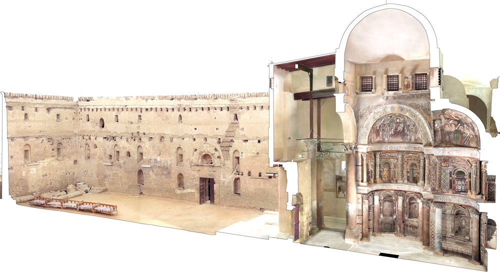 A digital rendering of the Red Monastery Church