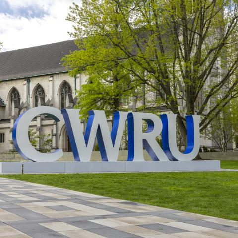 CWRU Sign on Campus