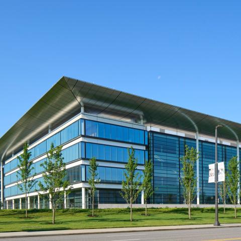 The exterior of the Health Education Campus building