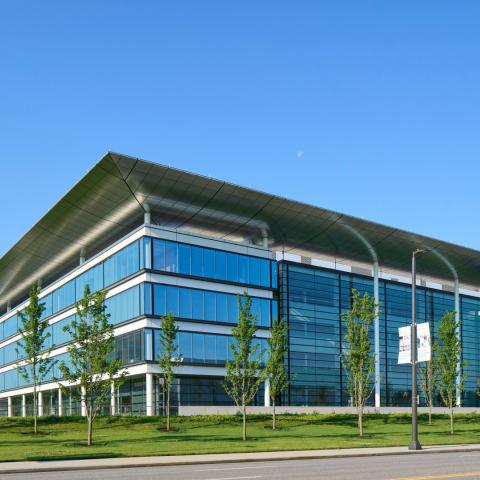 The exterior of the Health Education Campus building