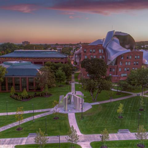 Law school at dusk