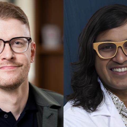 Compilation photo of Zachary Woods and Vikas Gampa.