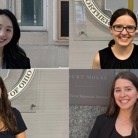 Compilation photo of Sarah Park, Angelina Booher, Molly Fank and Emma Baughman.
