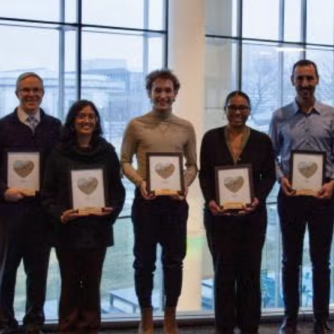 The Office of Energy and Sustainability award winners pose together